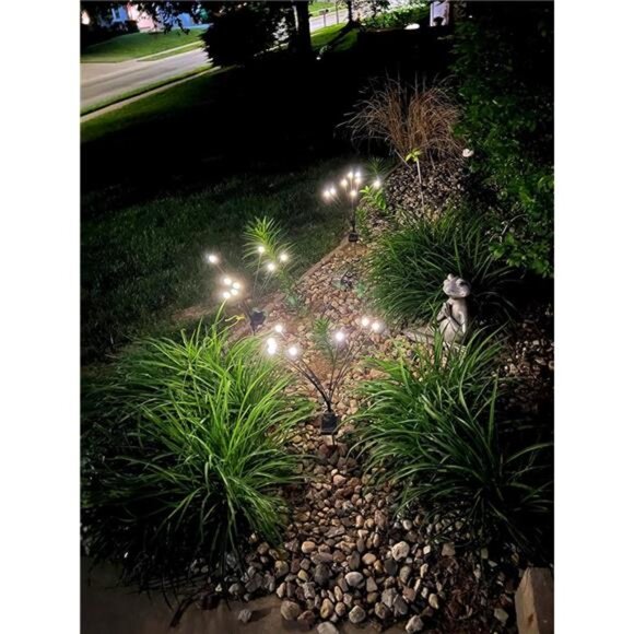 Solar Swaying Garden Lights – Wind‑Activated Warm White Outdoor Patio and - Picture 8 of 9